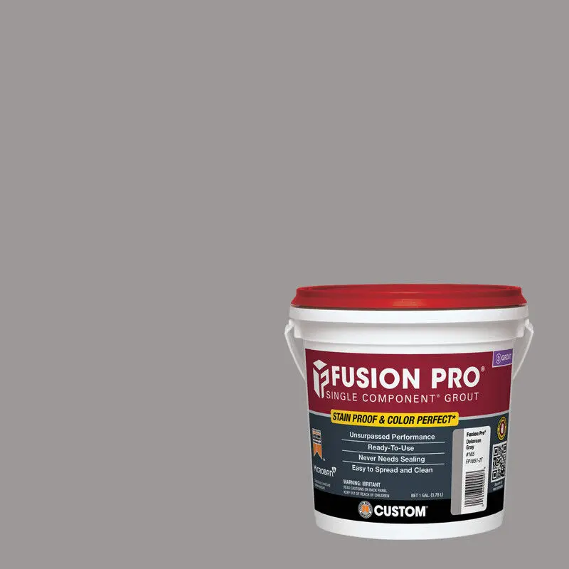 Custom Building Products - Sanded Grout Fusion Pro Single Component #165 Delorean Grey 3.78 L