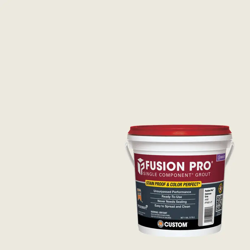 Custom Building Products Sanded Grout Fusion Pro Single Component #381 Bright White 3.78 L