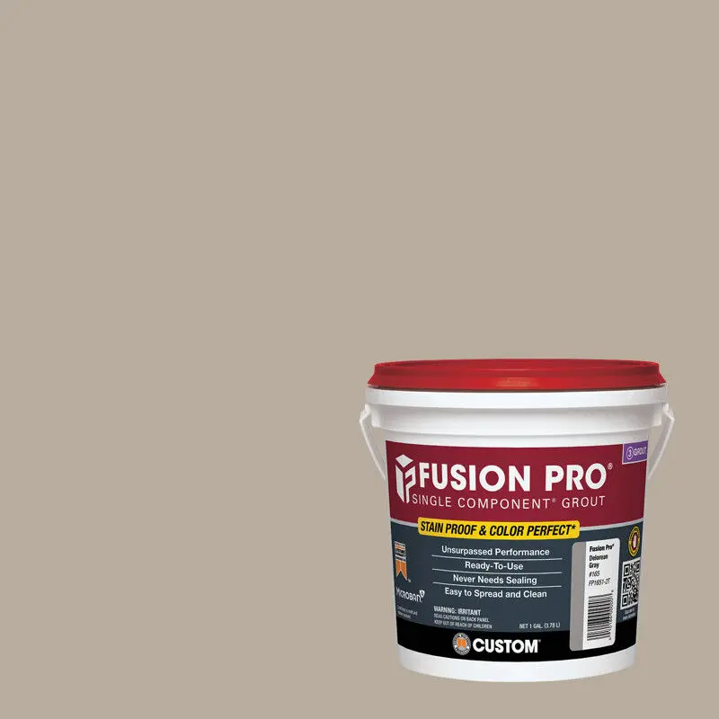 Custom Building Products Sanded Grout Fusion Pro Single Component #386 Oyster Gray 1 gal