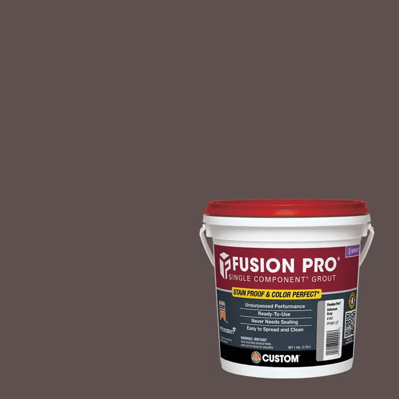 Custom Building Products Sanded Grout Fusion Pro Single Component #647 Brown Velvet 3.78 L