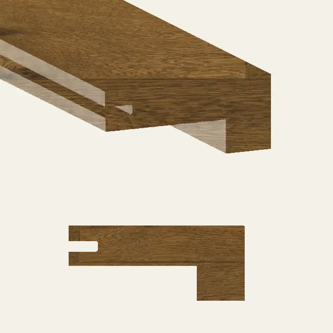 Fuzion Hardwood Casa Bella Florentine Fawn Square Stair Nose 84"