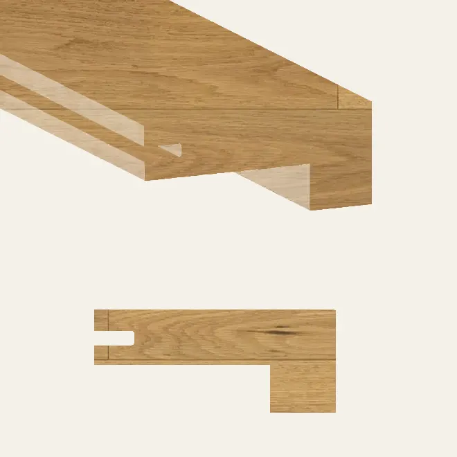 Fuzion Hardwood Casa Bella Sardinia Sand Square Stair Nose 84"