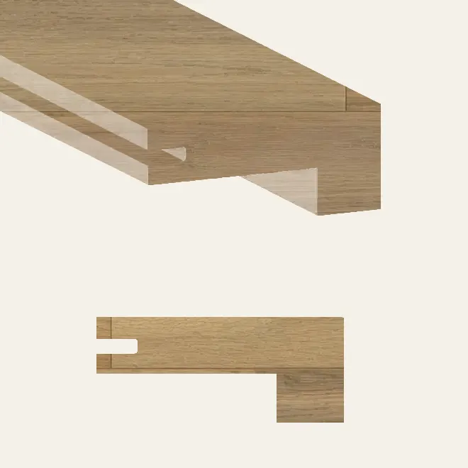 Fuzion Hardwood Casa Bella Sorrento Silver Square Stair Nose 84"