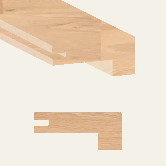 Fuzion Hardwood Prairie Storm Honey Wheat Square Stair Nose 84"