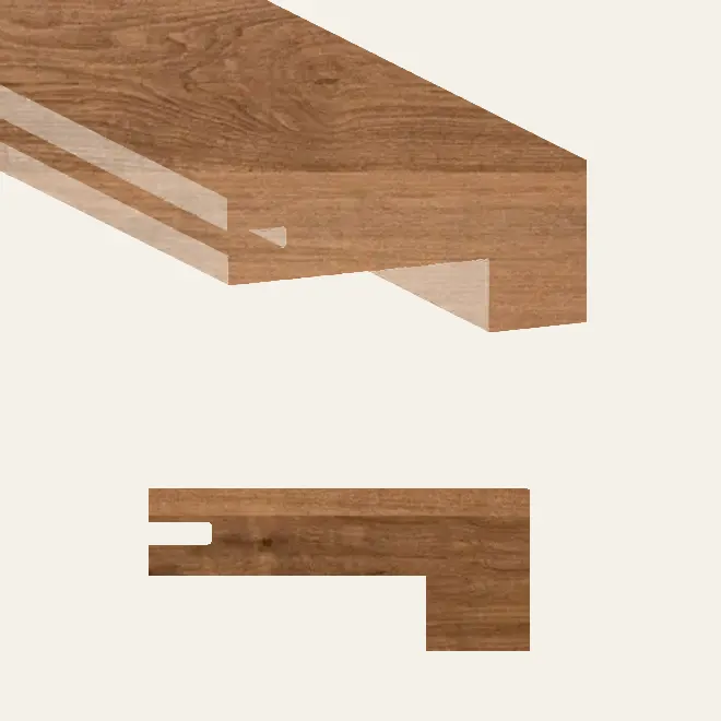 Fuzion Hardwood Bistro French Roast Square Stair Nose 84"