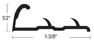 Futura Transitions - 1/2" Premium Pin Clampdown Nickel finish - 12'