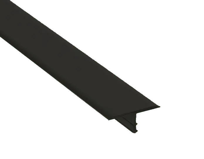 M-D PRO - T-Molding Anodized Aluminum Matte Black - 5/16" (8 mm) x 7/8" x 8'