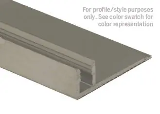 M-D PRO - Aluminum Cap Track Pinless Contour, Mill Finish - 3/8" x 12'