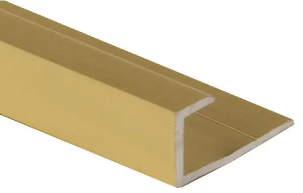 Prova J-Moulding Aluminum Gold Anodized 1/4" x 3/4" x 8'