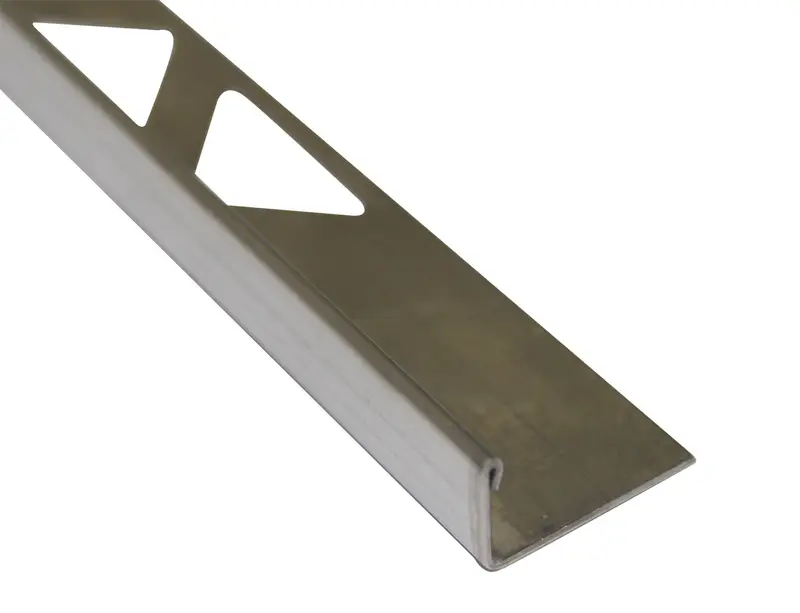 M-D PRO - Flat Tile Edge, #STS Brushed Stainless Steel 1/2" x 8'