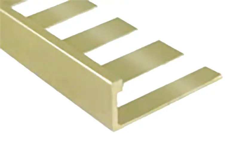 Prova Flat Tile Edge Contour Bright Brass 3/8" (10 mm) x 8'