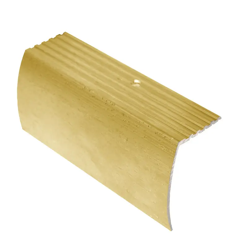 M-D PRO - Aluminum Drop Stair Nosing, #HGA Hammered Gold Anodized 1 3/8" x 12'