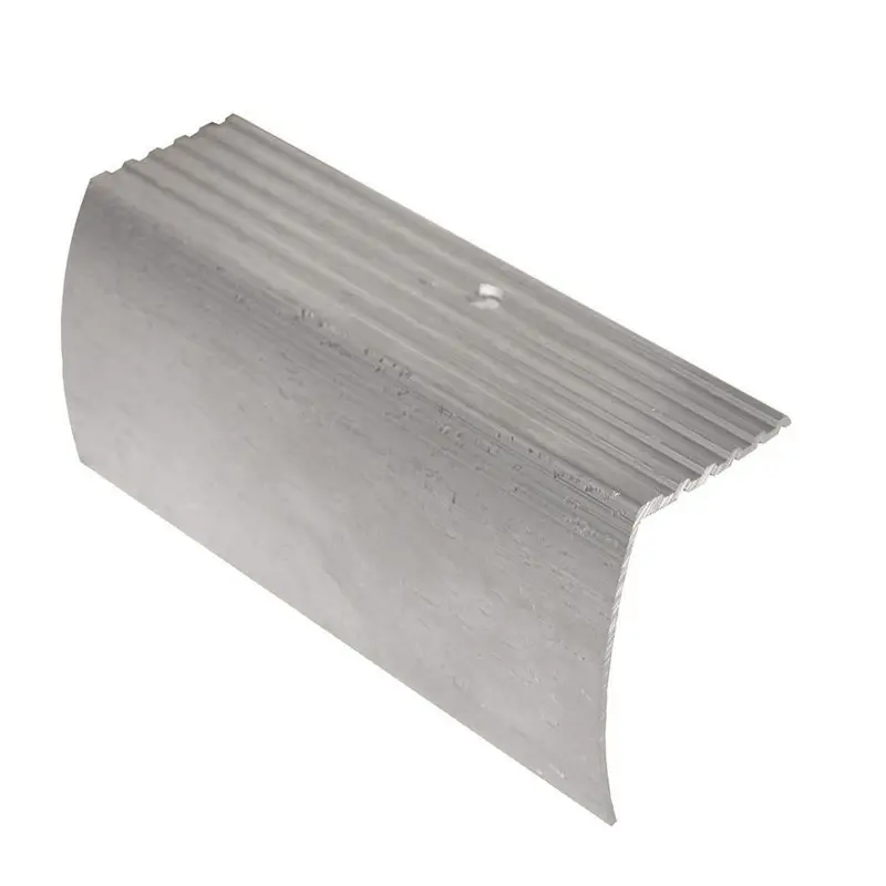 M-D PRO - Aluminum Drop Stair Nosing, #HSI Hammered Silver 1 3/8" x 12'