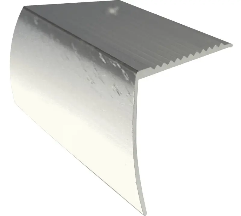 M-D PRO - Aluminum Drop Stair Nosing Hammered, Titanium 2" x 12'