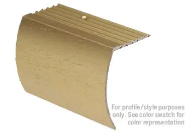 M-D PRO - Aluminum Drop Stair Nosing, Hammered Gold Anodized 2" x 12'