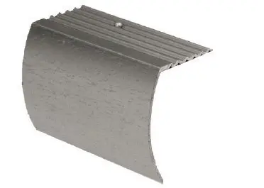 M-D PRO - Aluminum Drop Stair Nosing, #HTI Hammered Titanium 2" x 12'