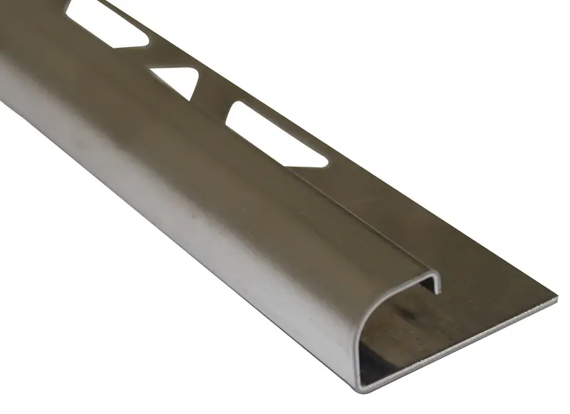 M-D PRO - Round Tile Edge, #STS Brushed Stainless Steel 1/2" x 8'