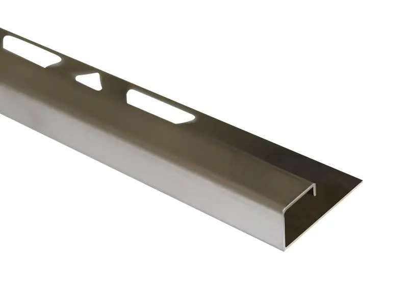 M-D PRO - Square Tile Edge, #STS Brushed Stainless Steel 3/8" x 8'