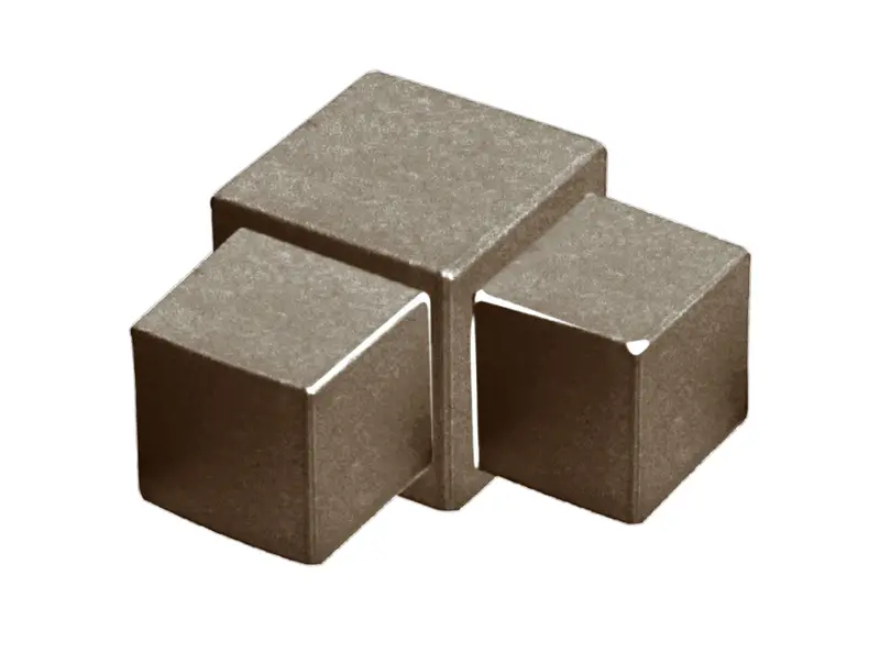 Prova - Dual-Purpose Aluminum Square Corner, Satin Titanium - 1/2"