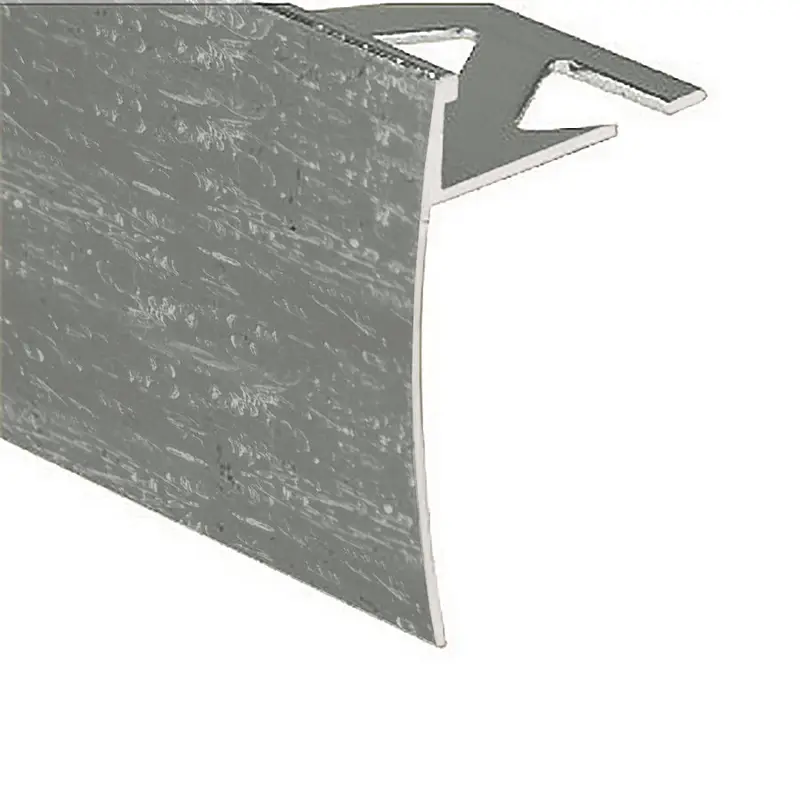 Prova - Tile Stair Nosing Aluminum Hammered Bright Clear 5/16" x 12'