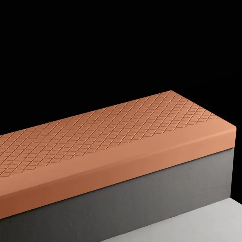 Angle Fit Rubber Stair Tread - CNN 62 SQ Diamond #62 Tangerine Tango No Insert 72"