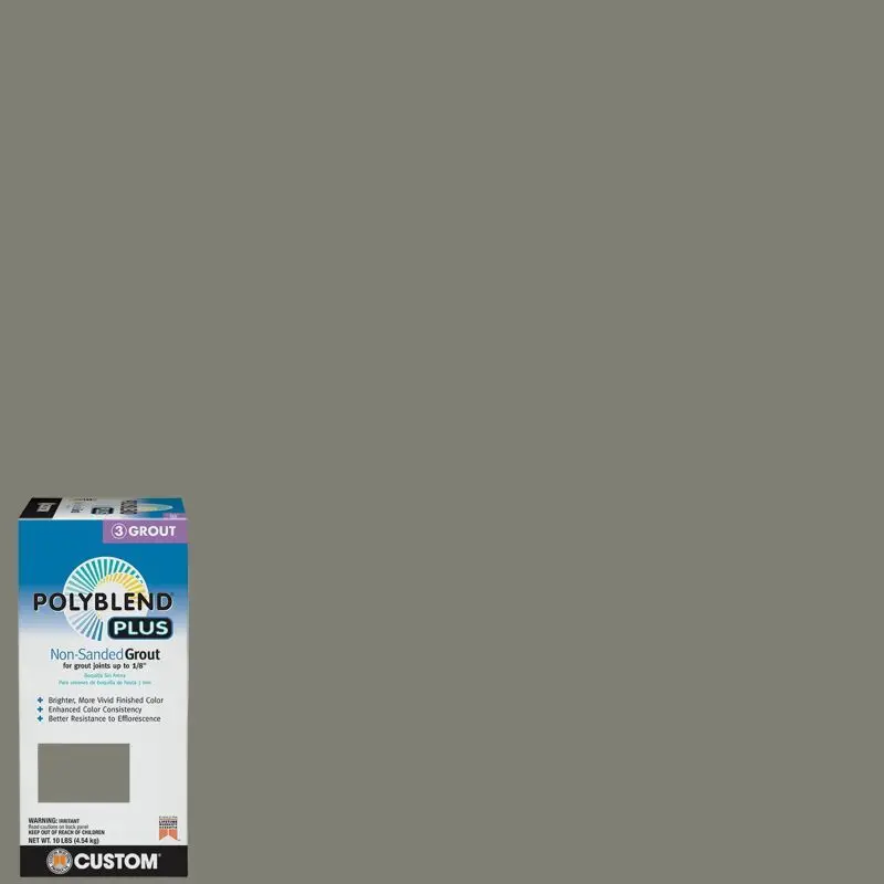 Custom Building Products - Non-Sanded Grout PolyBlend Plus #9 Natural Gray 10 lb
