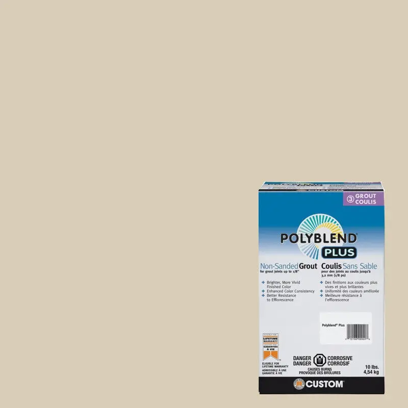Custom Building Products - Unsanded Grout Polyblend Plus #10 Antique White 10 lb