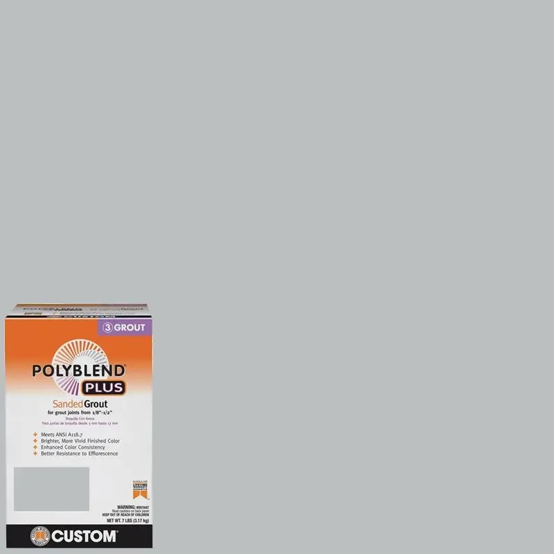 Custom Building Products - Sanded Grout PolyBlend Plus #115 Platinum 7 lb