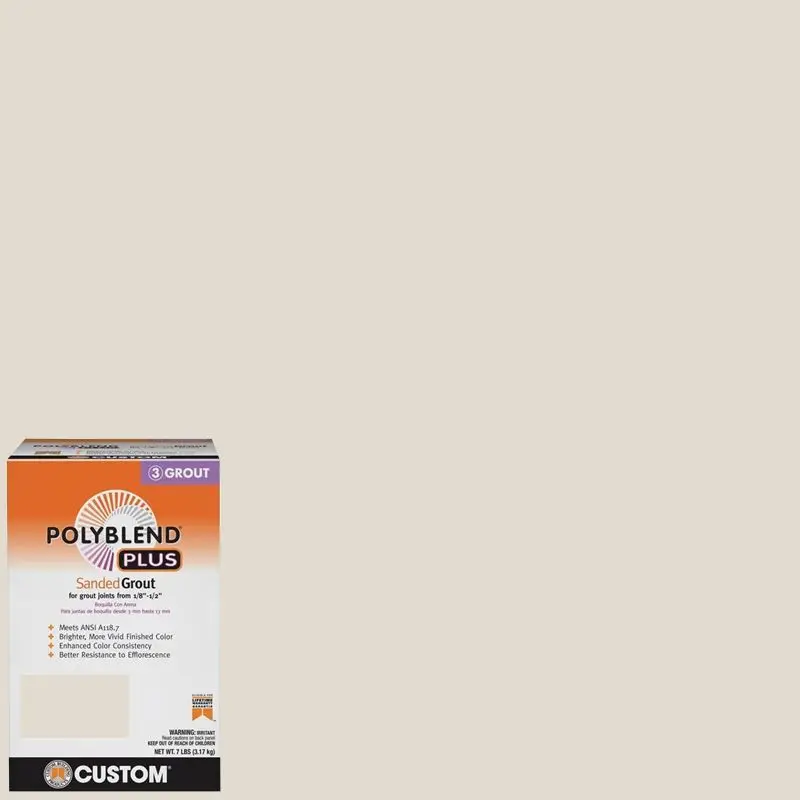 Custom Building Products - Sanded Grout PolyBlend Plus #11 Snow White 7 lb