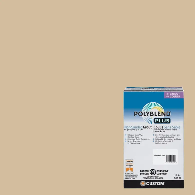 Custom Building Products - Unsanded Grout Polyblend Plus #122 Linen 10 lb
