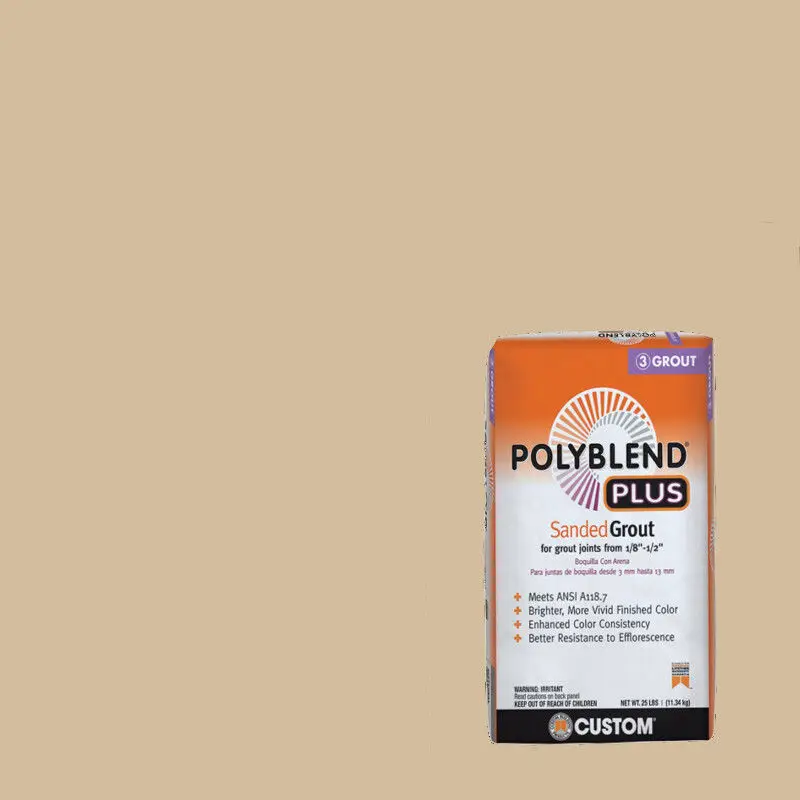 Custom Building Products - Sanded Grout Polyblend Plus #122 Linen 25 lb