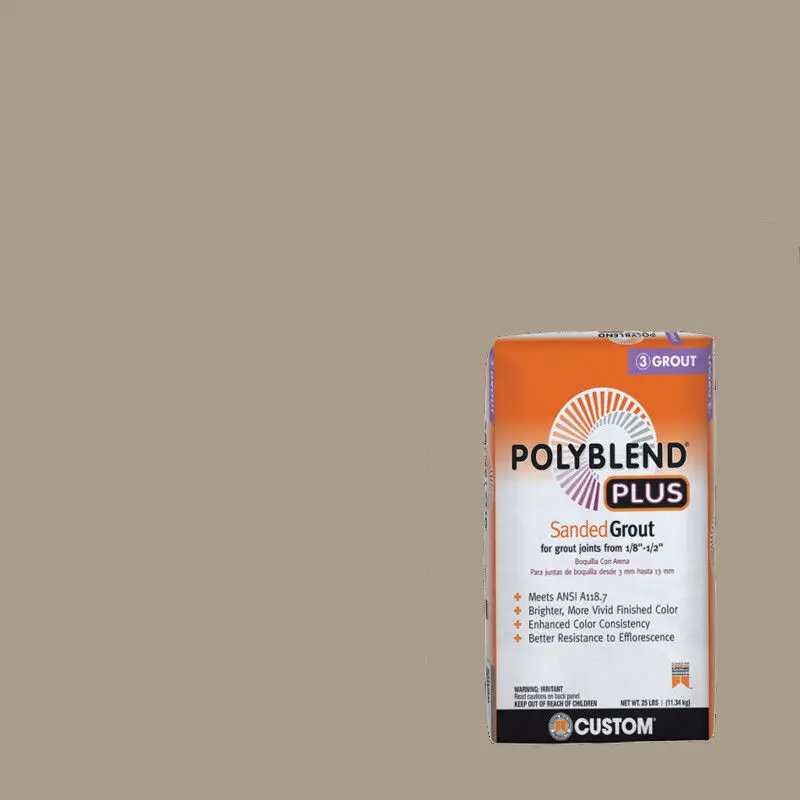 Custom Building Products - Sanded Grout Polyblend Plus #183 Chateau 25 lb