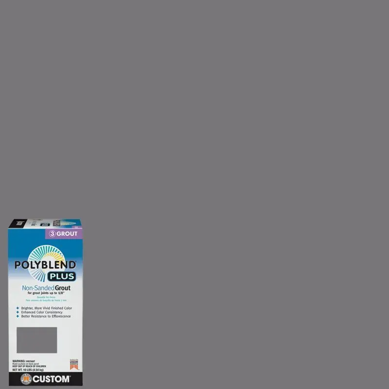 Custom Building Products - Non-Sanded Grout PolyBlend Plus #19 Pewter 10 lb