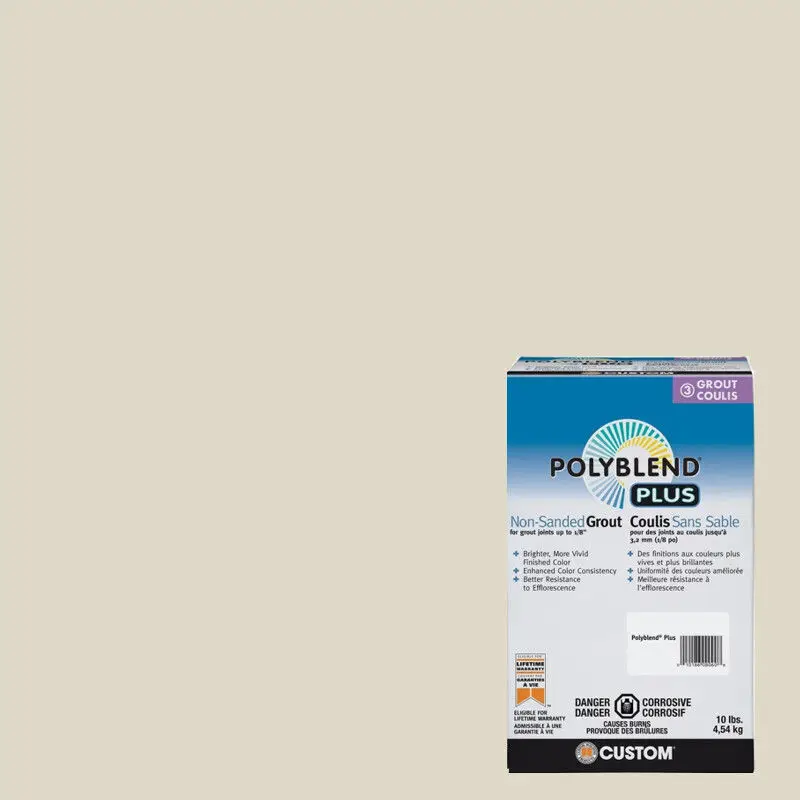 Custom Building Products - Unsanded Grout Polyblend Plus #333 Alabaster 10 lb