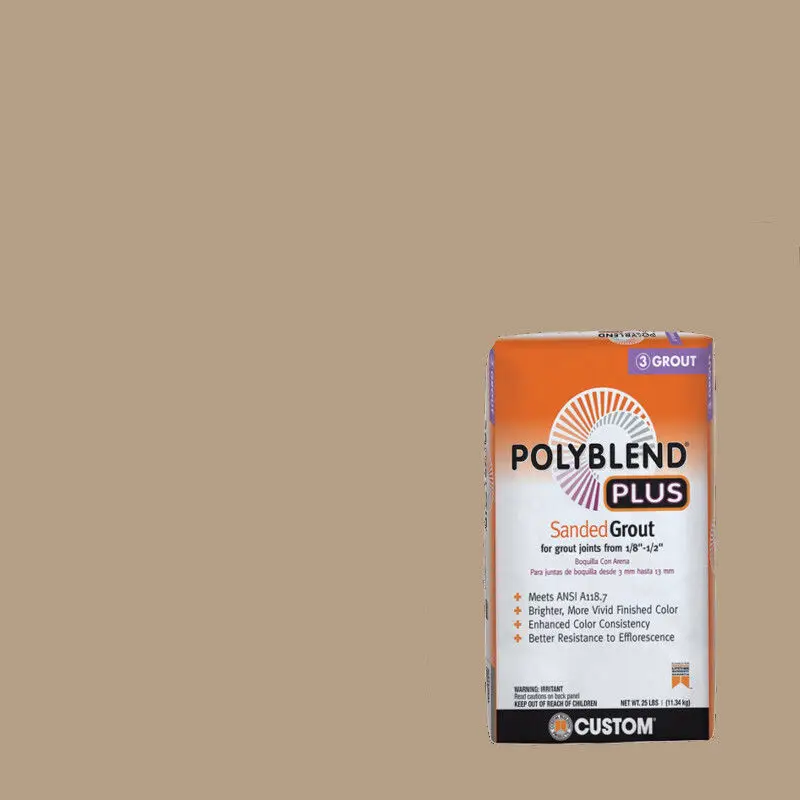 Custom Building Products - Sanded Grout Polyblend Plus #380 Haystack 25 lb