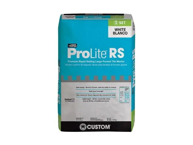 Custom Building Products - Large Format Tile Mortar Rapid Setting ProLite RS White 30 lb