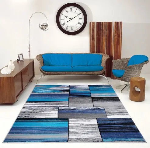 Copper Grey Turquoise Area Rug – 2' x 3'3"