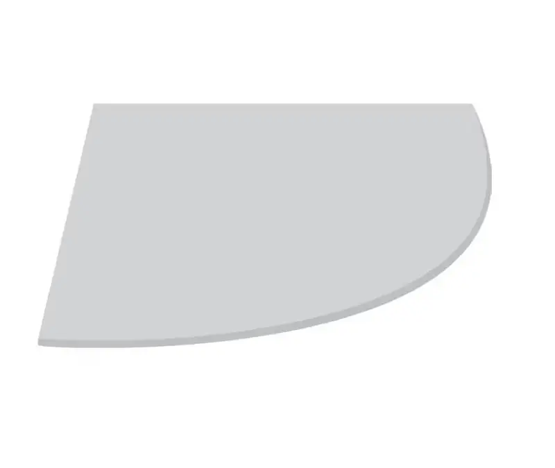 Fusion - Rounded Shower Corner Shelf Artificial Stone Polished Super White 9" x 9" - 15 mm