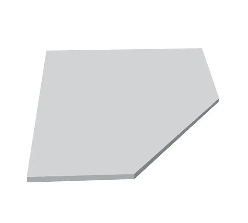 Fusion - Diamond Shower Corner Shelf Artificial Stone Polished Super White 10" x 10" - 15 mm