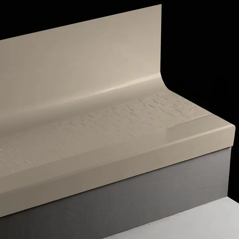Angle Fit Rubber Stair Tread with Integrated Riser - CUBTR 31 SQ Cubis #31 Zephyr No Insert 42"