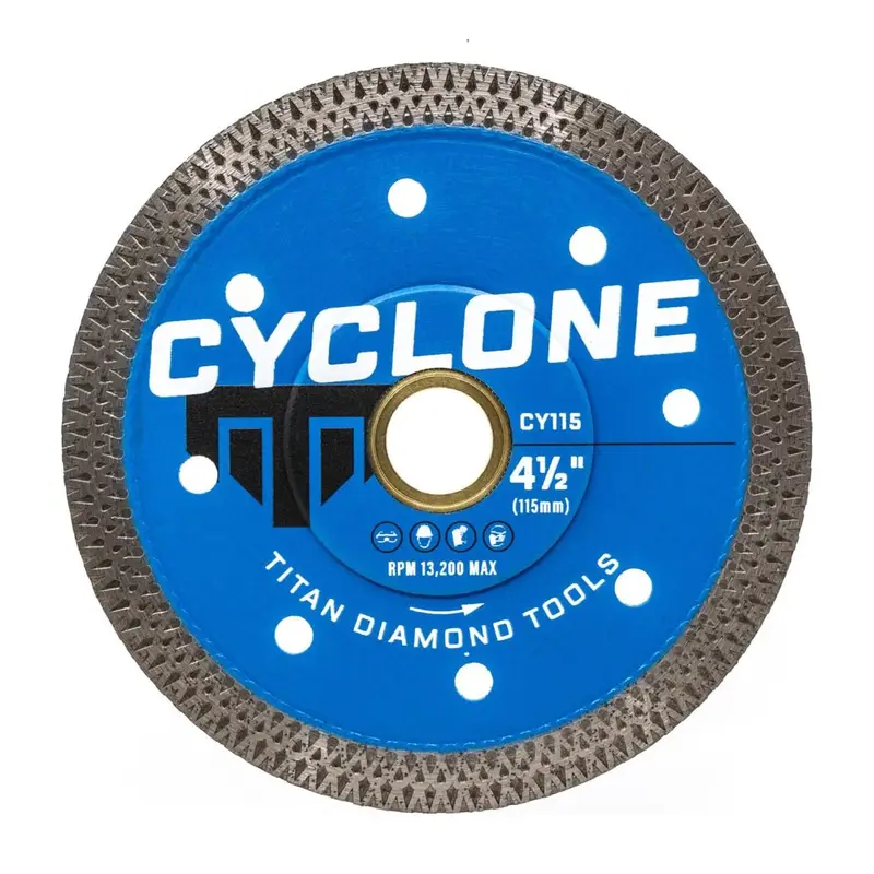 Centura Titan Wet/Dry Diamond Mesh Tile Saw Blade Cyclone Turbo 4-1/2"