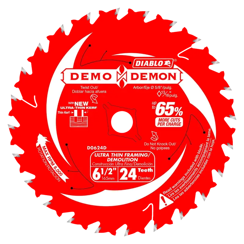 Diablo - Ultra-Thin Framing/Demolition Saw Blade 24 Tooth 6-1/2"
