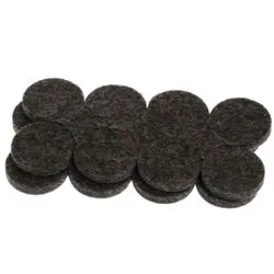 Flexi-Felt - Industrial Strenght Adhesive Dark Felt Disc 1" (Pack of 16)