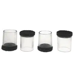 Flexi-Felt - Clear Tube with Dark Brown Felt 3/4" (Pack of 100)