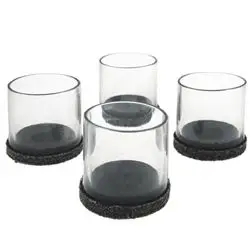 Flexi-Felt - Clear Tube with Dark Brown Felt 1" to 1 1/4" (Pack of 100)