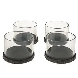 Flexi-Felt - Clear Tube with Dark Brown Felt 1 3/8" to 1 5/8" (Pack of 4)