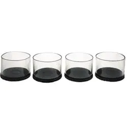 Flexi-Felt - Clear Tube with Dark Brown Felt 1 3/4" to 2" (Pack of 4)
