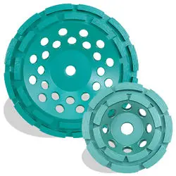 Pearl Abrasive - P4 Concrete & Masonry Cup Wheel, Double Row 4" x 5/8"-11"