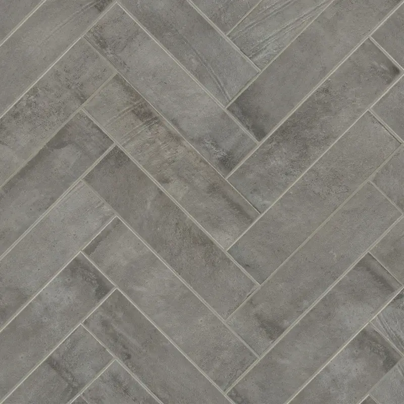 Italbec Floor Tiles Deco Style Charcoal Glossy 2" x 8"
