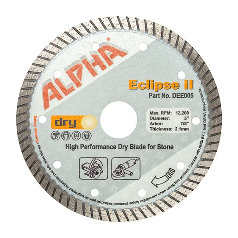 Alpha High Performance Dry Blade Eclipse II for Stone 5"